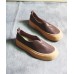 Khaki Casual Genuine Leather Flats  Flats
