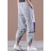 Stylish Grey Graphic Jogging Summer Cotton Pants