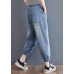 Elegant Blue pockets jeans Summer Cotton Pants